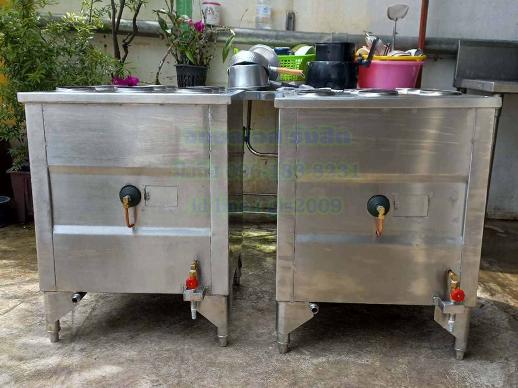 ตู้นึ่งติ่มซำแก๊ส9เข่ง