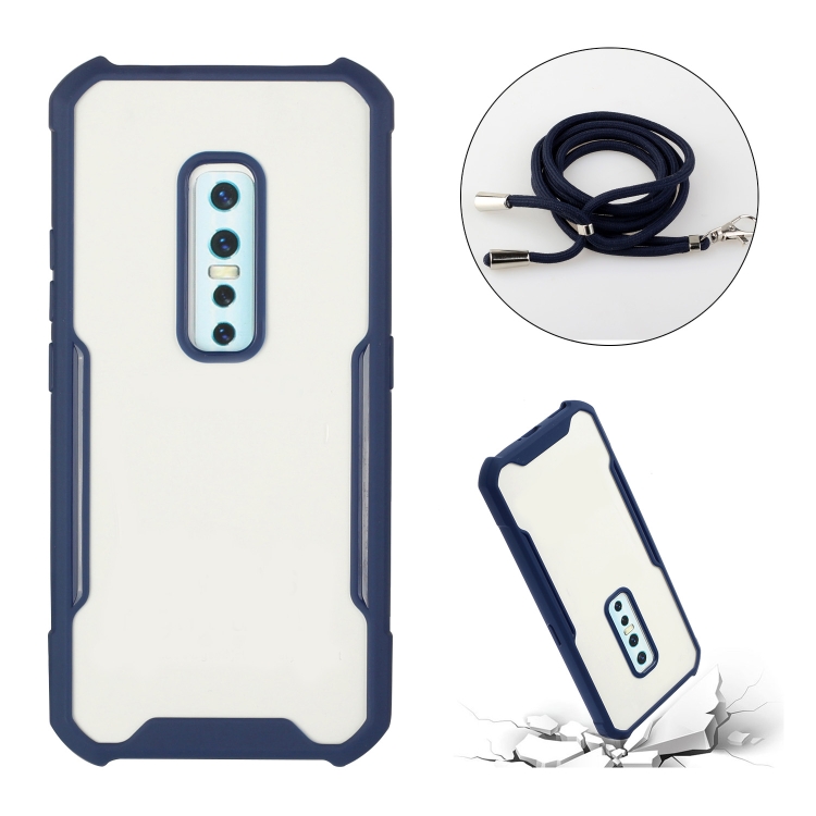 Case Vivo V17 Pro # Pre-Order * เคสอะคริลิค + เคสกันกระแทก TPU สีพร้อมสายคล้องคอ *