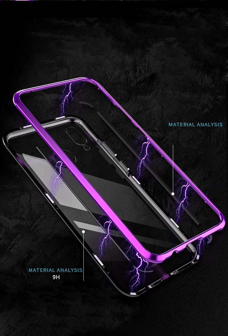 Case Huawei Nova 3 / Pre-Order * เคสกรอบโลหะแม่เหล็ก + ปกหลังกระจกนิรภัย ถอดออกได้ *