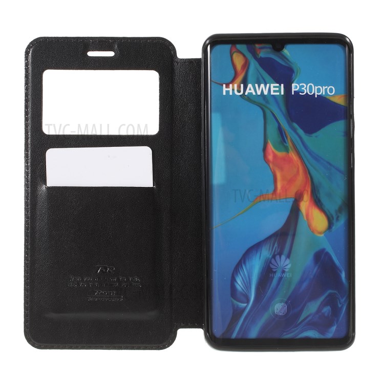Case Huawei P30 Pro / Pre-Order * เคสช่องใส่การ์ดหน้าต่างการพลิกดูหนัง ROAR อัตโนมัติดูดซับ *