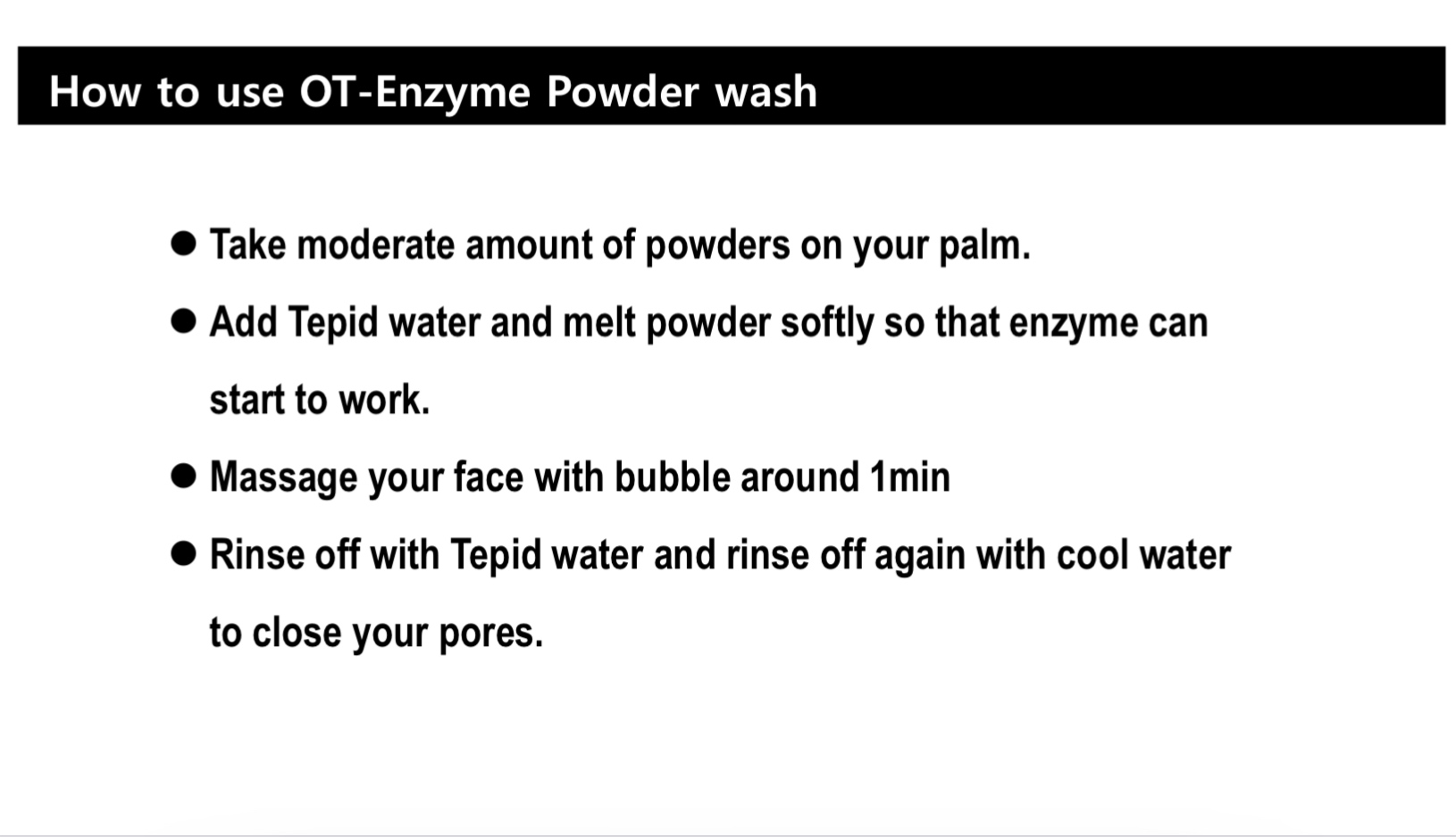 OT-Enzyme powder wash ผงเอ็นไซม์ล้างหน้า 100g 006248