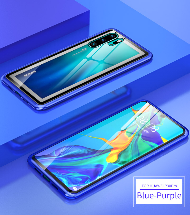 Case Huawei P30 Pro / Pre-Order * กรอบโลหะแม่เหล็ก + กระจก ครอบคลุม 360 องศา *