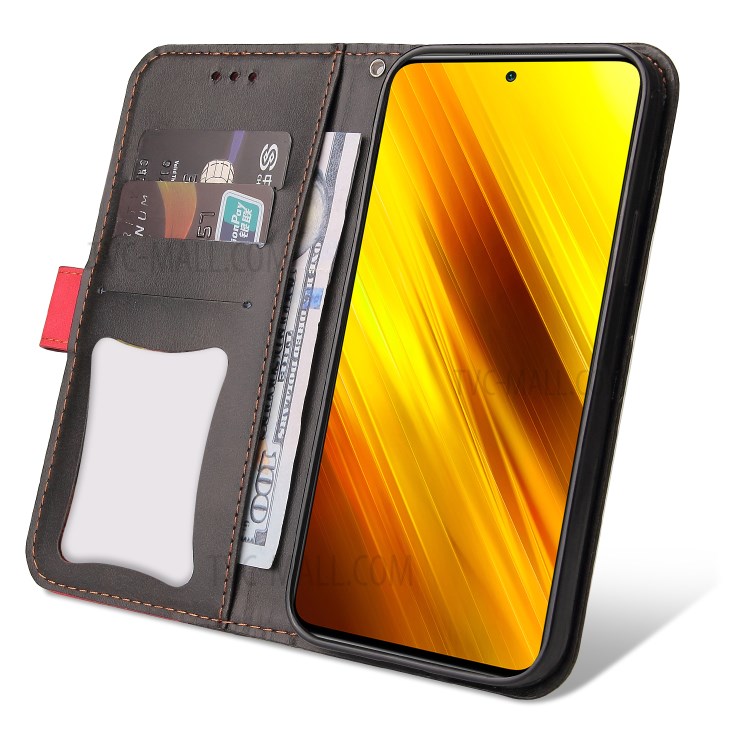 Case Xiaomi Poco X3 Pro / X3 / X3 NFC # Pre-Order * เคส 2 สีประกบธุรกิจสไตล์แฟชั่นหนัง PU เคสปกกระเป๋าสตางค์ *