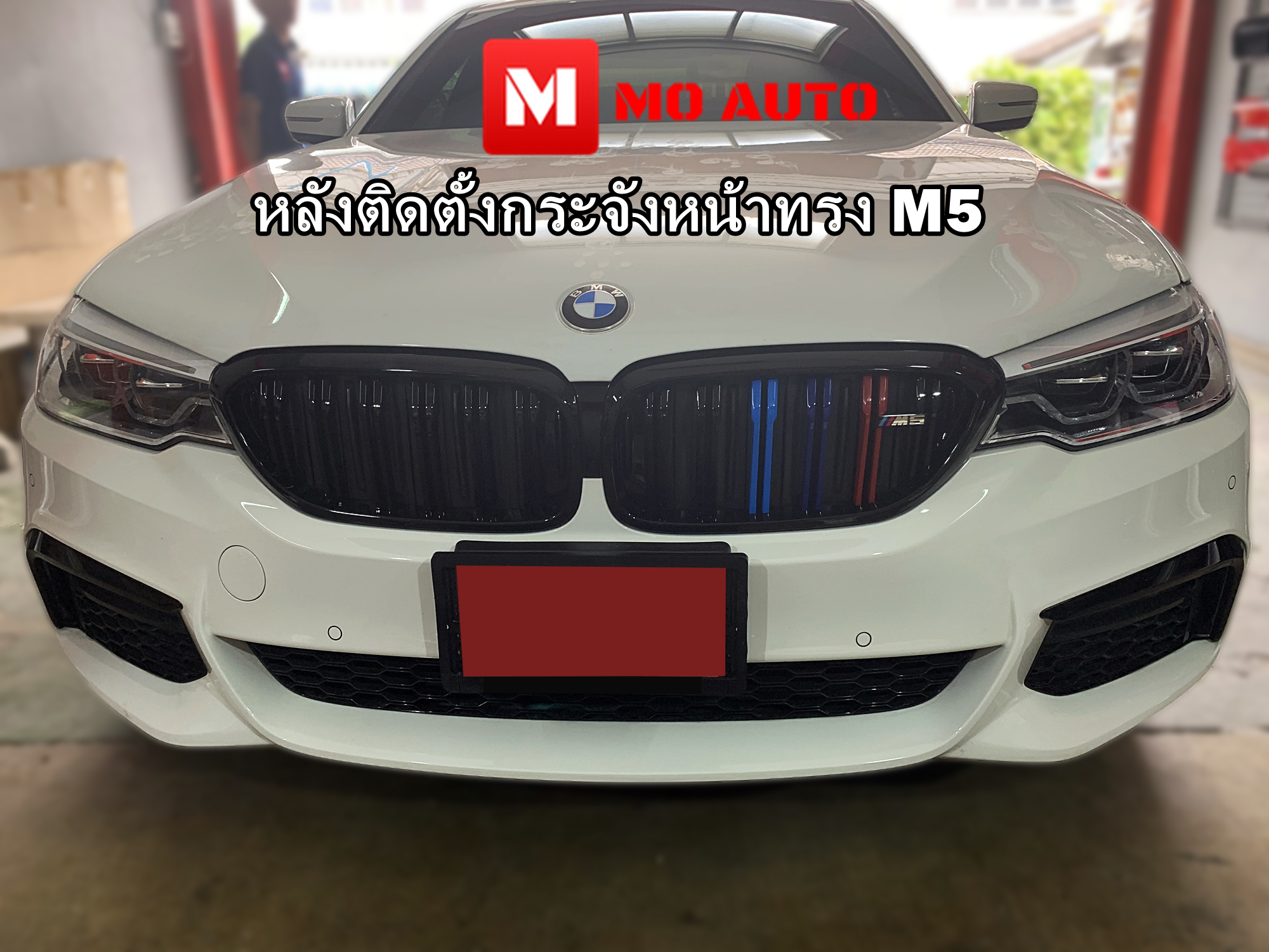 กระจังหน้า ทรง M5 แบบซี่คู่แถบสี /// BMW G30