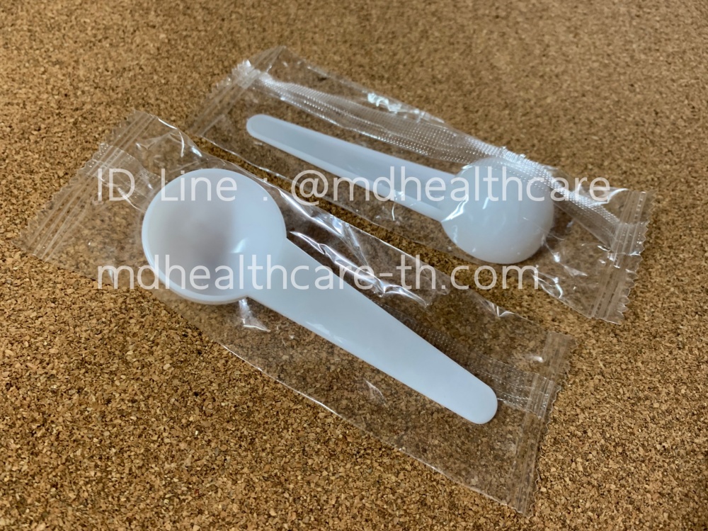ช้อนตวง5กรัม/10ml.(cc.) ยาว9.8cm(10ชิ้น/ชิ้นละ3บาท)บรรจุ1ชิ้น/ซอง