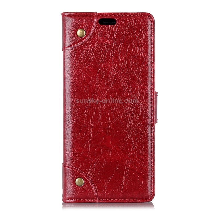 Case OPPO R17 Pro / Pre-Order * ทองแดง Buckle Nappa Texture ซองหนังใส่ในแนวนอนพร้อมที่วางและช่องเสียบการ์ดและกระเป๋าสตางค์ *