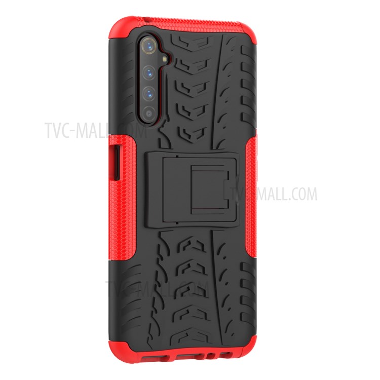 Case Realme 6 Pro / Pre-Order * เคสยางกันลื่นรูปแบบ Cool Tire PC + TPU Combo พร้อมขาตั้ง *