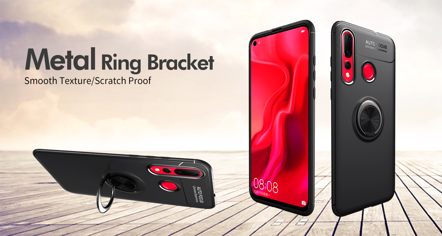 Case Huawei Nova 4 / Pre-Order * เคส TPU + แหวนนิ้ว + ขาตั้ง (Built-in โลหะแผ่นแม่เหล็ก) *