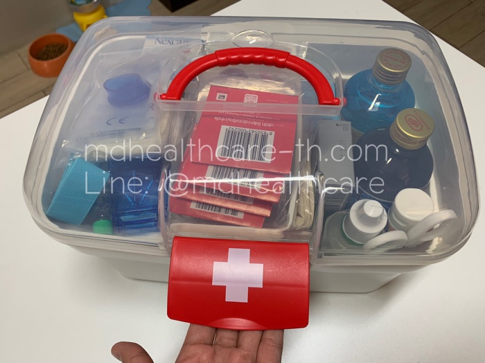 กล่องใส่ยาขนาดใหญ่ XXL จัมโบ้ 33*22*20 cm. สีแดง จำนวน1ใบ