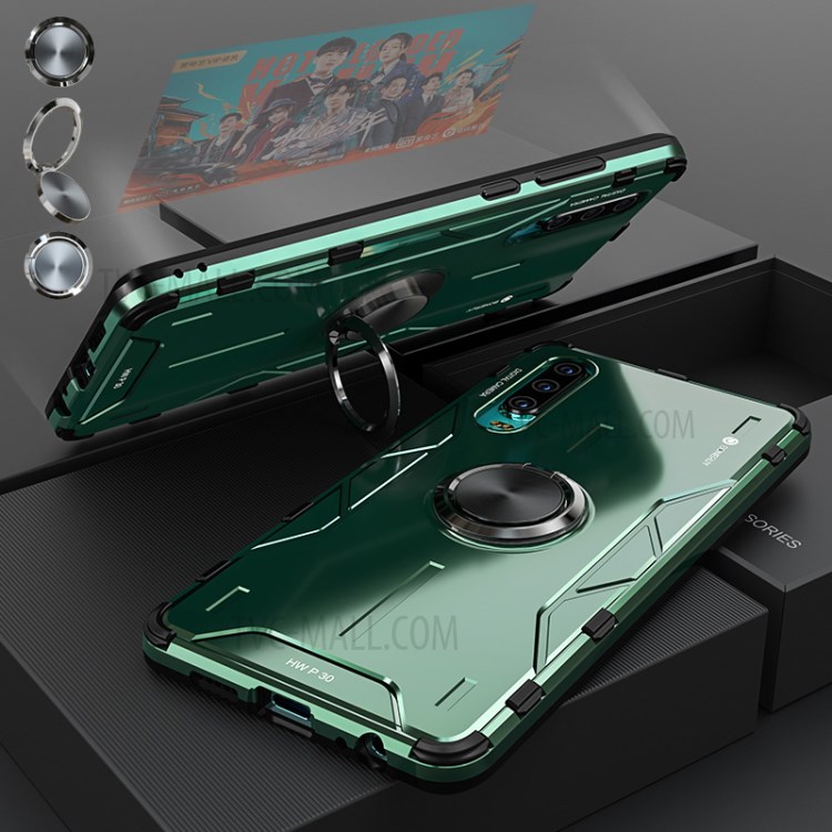 Case Huawei P30 / Pre-Order * เคสกันกระแทกโลหะซิลิโคน Combo + แหวนขาตั้ง *