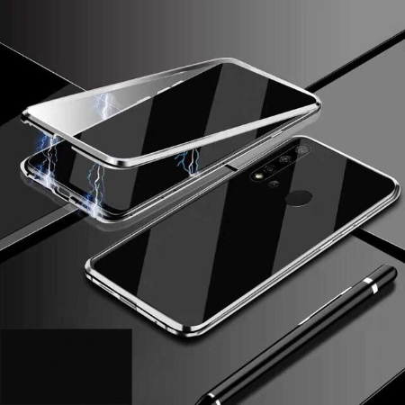 Case OPPO F11 Pro / Pre-Order * เคสกรอบโลหะแม่เหล็ก + ปกหลังกระจกนิรภัย ถอดออกได้ *