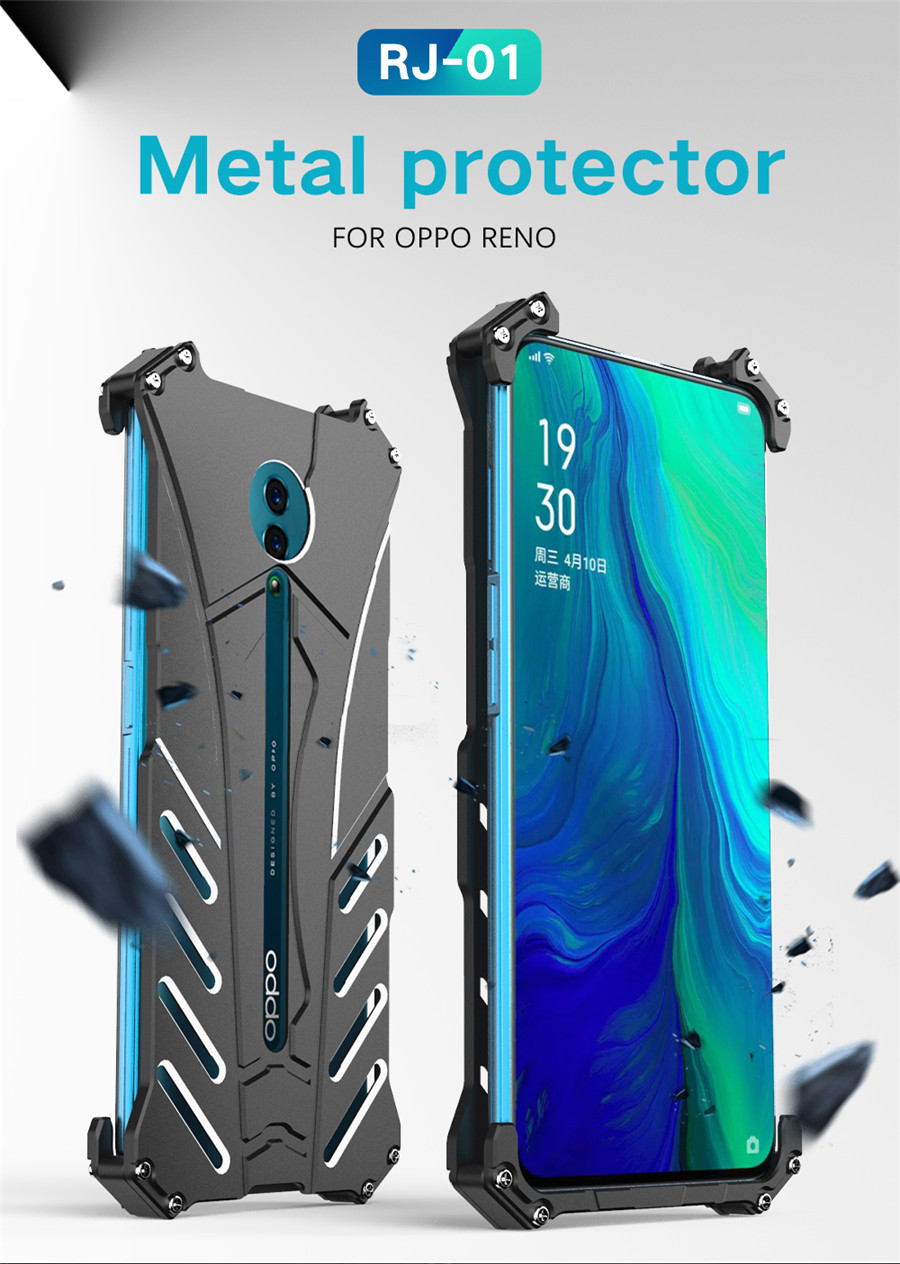 Case OPPO Reno 10x Zoom / พรีออเดอร์ * R-JUST Armor โลหะอลูมิเนียม กันกระแทก *