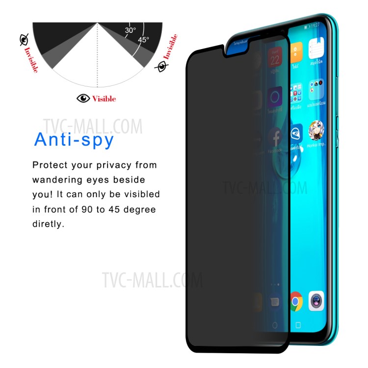 กระจกนิรภัย Huawei Y9 2019 / Pre-orde * PRINCE 9H ความแข็งที่แข็งแกร่ง, ต่อต้านสอดแนมและป้องกันลายนิ้วมือ *