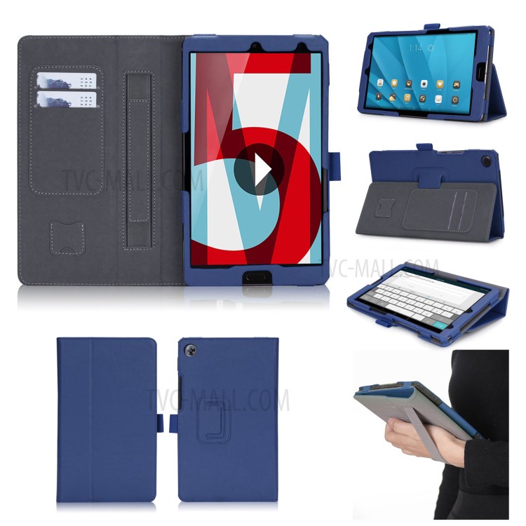 Case Huawei MediaPad M5 / Pre-Order * เคสหนัง PU Built-in สายคล้องมือยืดหยุ่นเพื่อให้ง่ายต่อการอ่านด้วยมือเดียว *