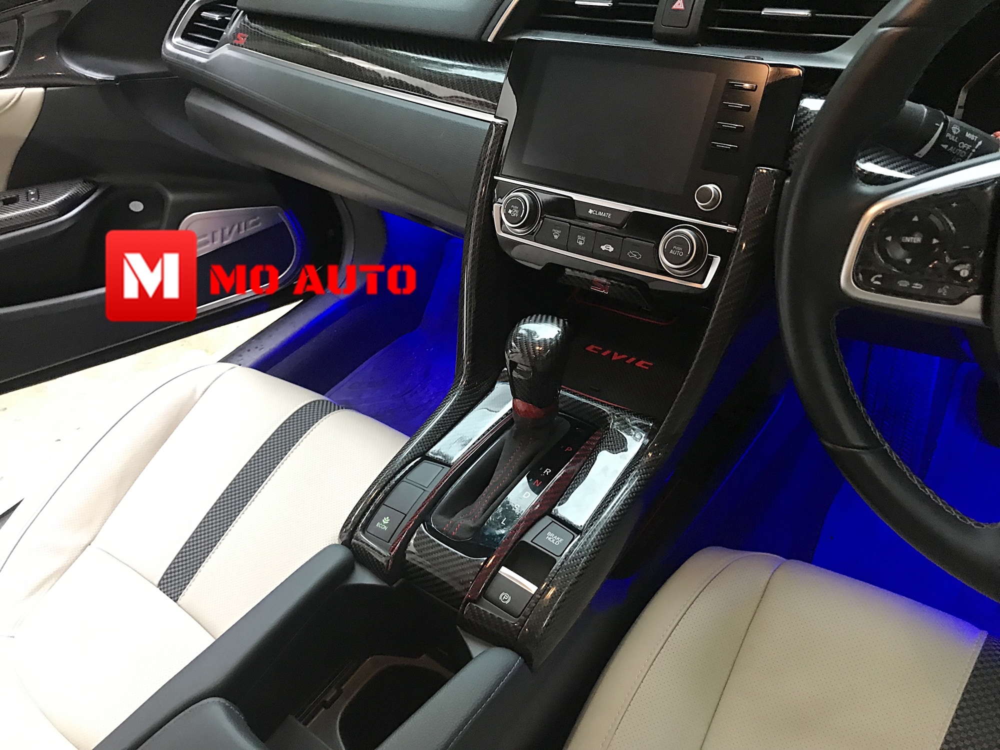 ชุดครอบคอนโซลเกียร์ CARBON แท้ CIVIC FC / FK 2016-2021