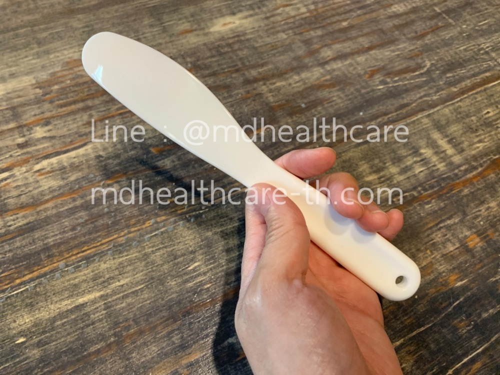 ไม้พายสีขาว ขนาดใหญ่ 19 cm. (1ชิ้น)