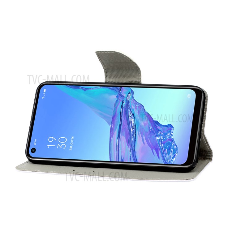 Case OPPO A53 (2020) # Pre-Order * เคสพิมพ์ลายหนัง PU เคสคลุมโทรศัพท์แบบเต็มรูปแบบพร้อมขาตั้ง *