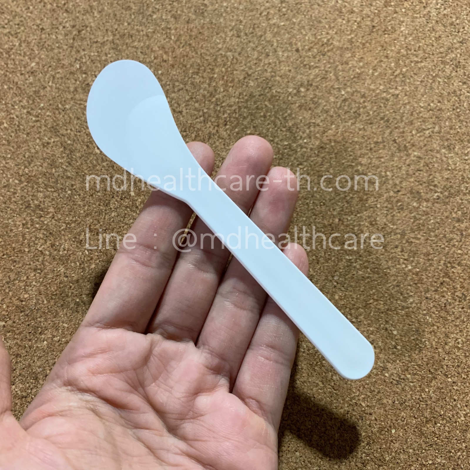 ไม้พายพลาสติก ไม้พายปาดครีม ขนาด12.5*2.6cm.(10ชิ้น)