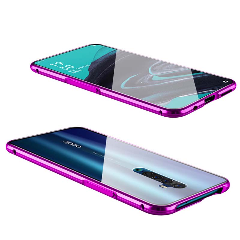 Case OPPO Reno 2 # พรีออเดอร์ * เคสอลูมิเนียมโลหะแม่เหล็ก 360 + สองด้านกระจกนิรภัย *