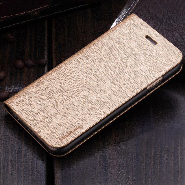 Case Lenovo A6 Note / Pre-Order * เคสลายไม้หนัง PU พลิกธุรกิจกระเป๋าสตางค์กรณีซิลิโคนอ่อนนุ่มกลับ Cove *