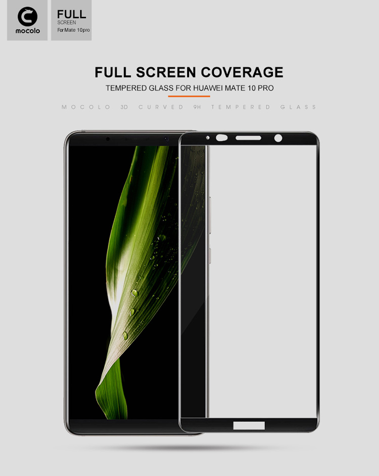 กระจกนิรภัย Huawei Mate 10 Pro / Pre-order * MOCOLO ผ้าไหมพิมพ์คุ้มครองเต็มกระจก *