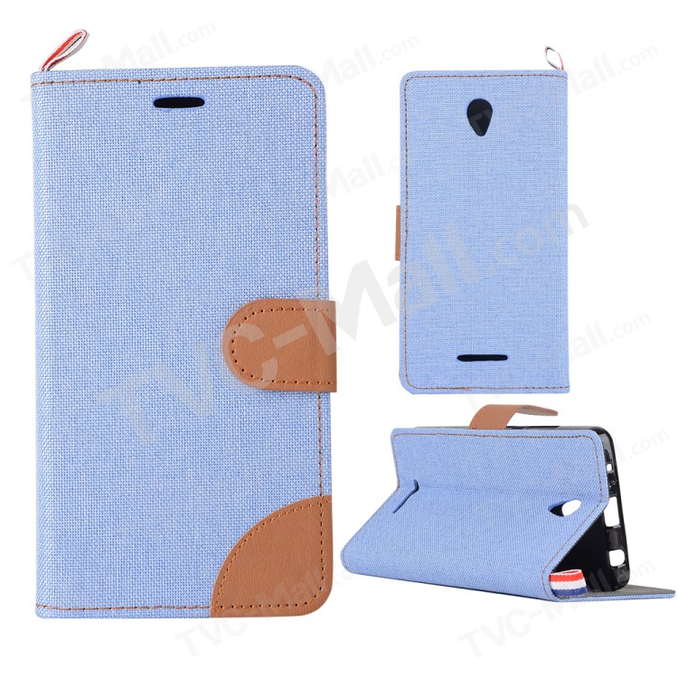 Case Lenovo A5000 / Pre-order * เคสยีนส์ผ้า Skin Leather Card Slot *
