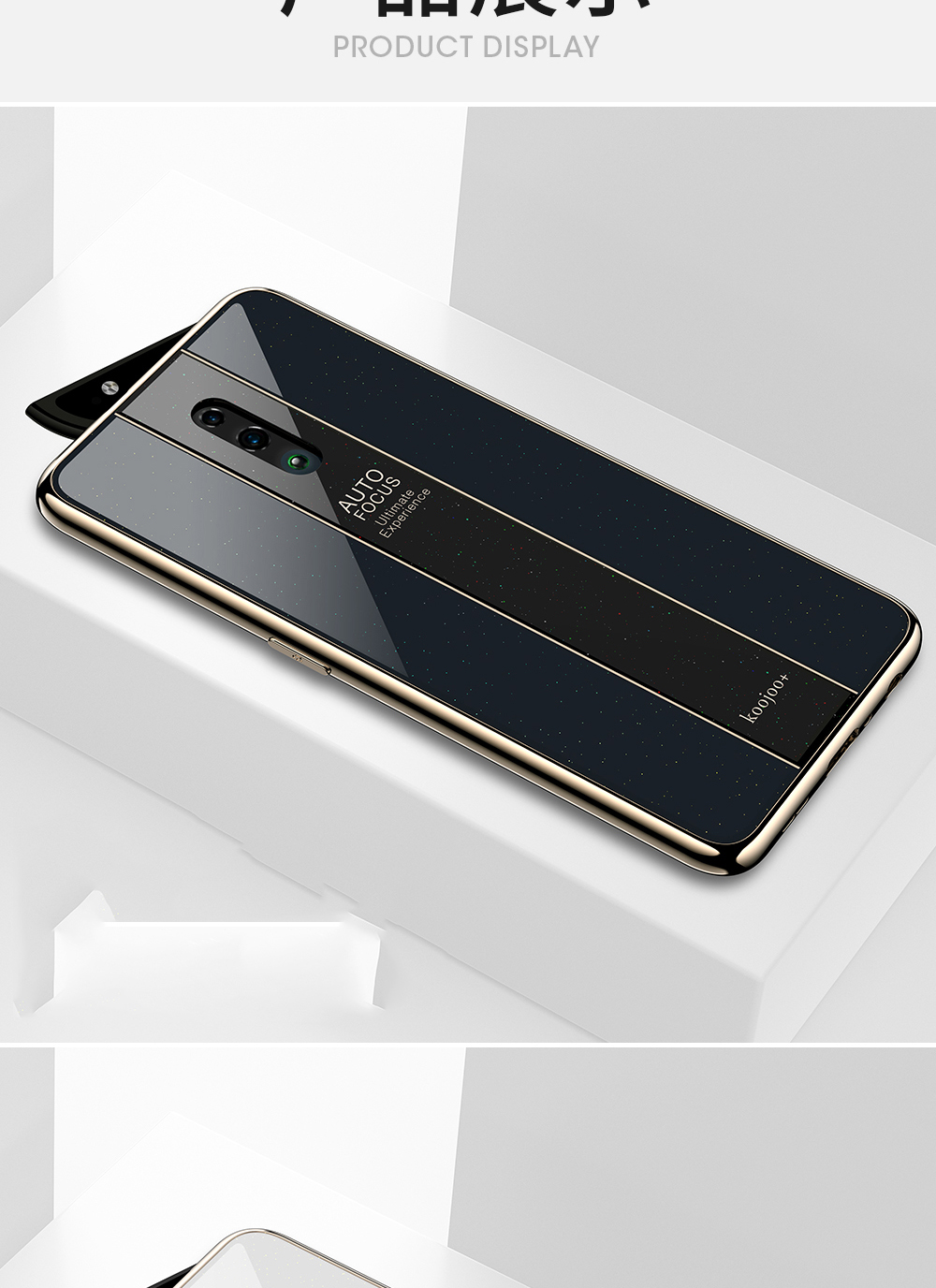 Case OPPO Reno / Pre-order * Electroplated TPU Edge + Plexiglass PC Back Hybrid ปกโทรศัพท์ *