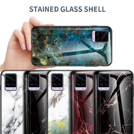 Case Vivo V20 Pro / Pre-Order * เคสลายหินอ่อน กระจกนิรภัยหรูหรา *