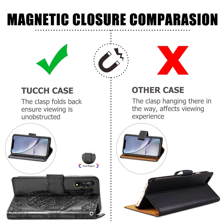 Case Vivo S1 / Pre-Order * ผีเสื้อรักดอกไม้ลายนูนแนวนอนพลิกซองหนังพร้อมตัวยึดและช่องเสียบการ์ดและกระเป๋าสตางค์และเชือกเส้นเล็ก *