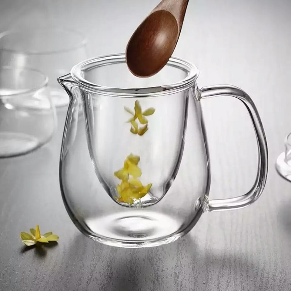 กาน้ำชาแก้ว ทรงสูง 650 ml.