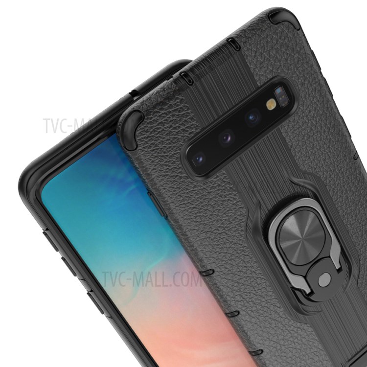 Case Samsung Galaxy S10 / Pre-Order * สไตล์แหวนนิ้วมือขา PC + TPU Case ไฮบริด *