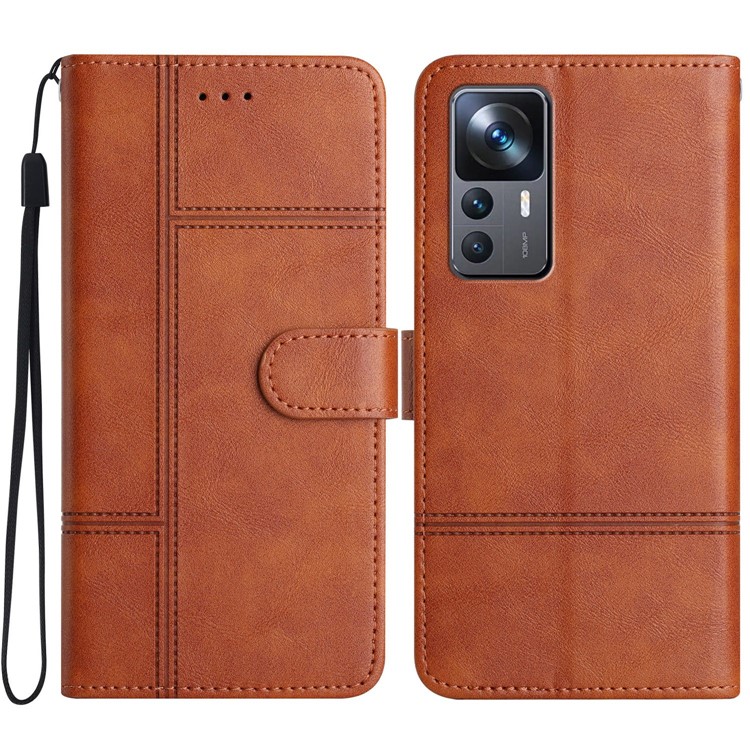Case Xiaomi 12T Pro 5G / 12T 5G # Pre-Order * เคสกระเป๋าสตางค์สายพิมพ์ตราตรึงกระเป๋าใส่โทรศัพท์ Cowhide Texture *