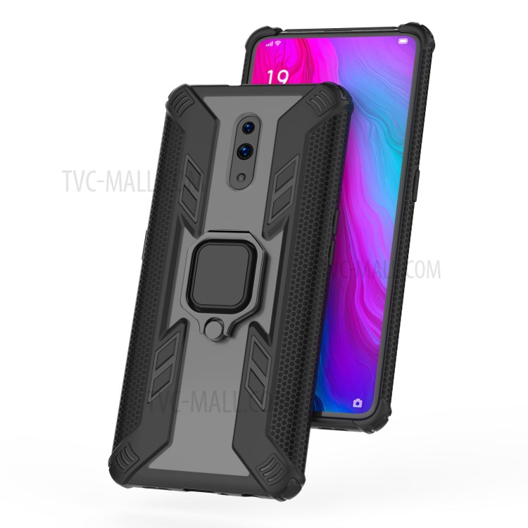 Case OPPO Reno / Pre-order * แบบนักรบหมุนแหวนขาตั้ง PC + TPU ปก *
