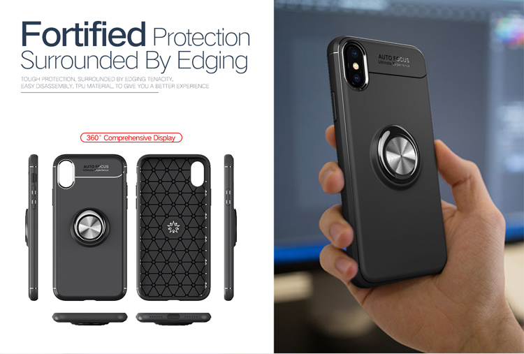 Case iPhone X , iPhone XS / Pre-Order * แหวนนิ้ว +ขา TPU + PC ไฮบริด หมุนได้ 360 องศา *