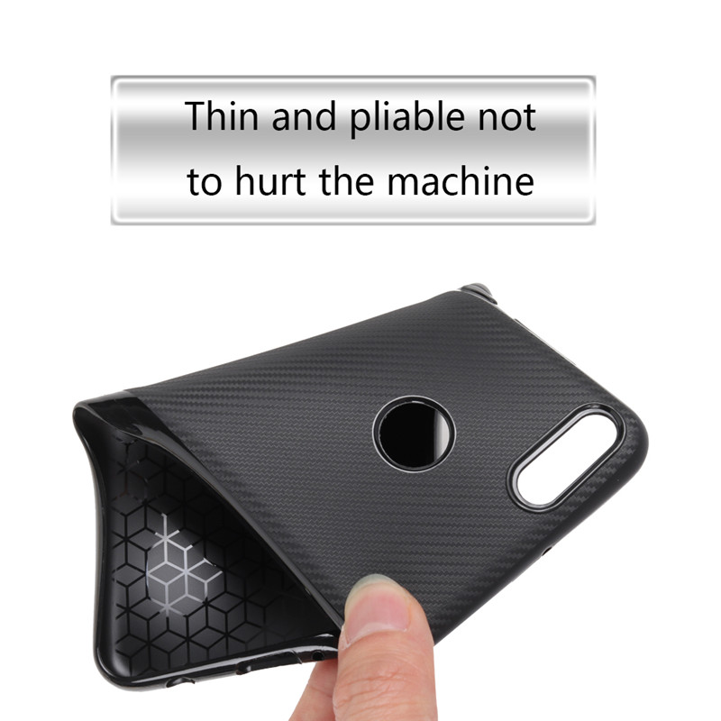 Case Huawei Y9 / Pre-order * พื้นผิวของคาร์บอนไฟเบอร์ TPU Phone Cover *