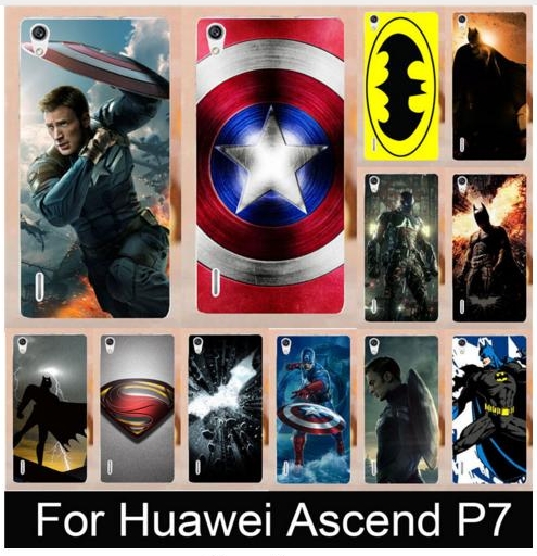 Case Huawei P7 / Pre-order * เคสแข็งพิมพ์ลายแบทแมน กัปตันอเมริกา ซูเปอร์แมน *