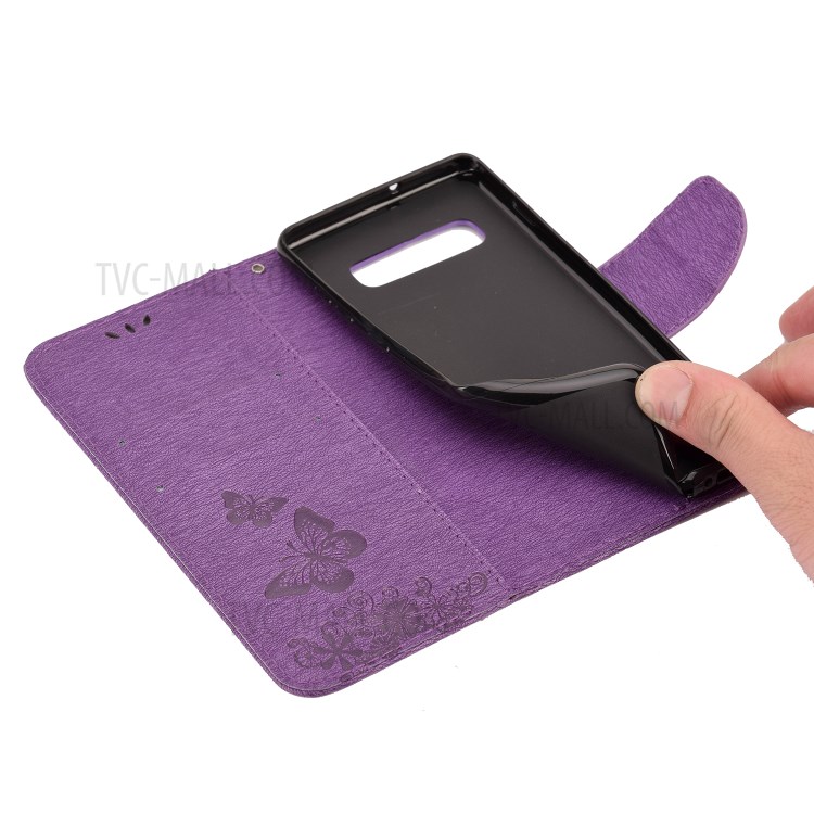 Case Samsung Galaxy S10 / Pre-Order * เคสลายผีเสื้อและลายดอกไม้ สามารถใช้เป็นกระเป๋าเงินเพื่อเก็บบัตรและเงิน *