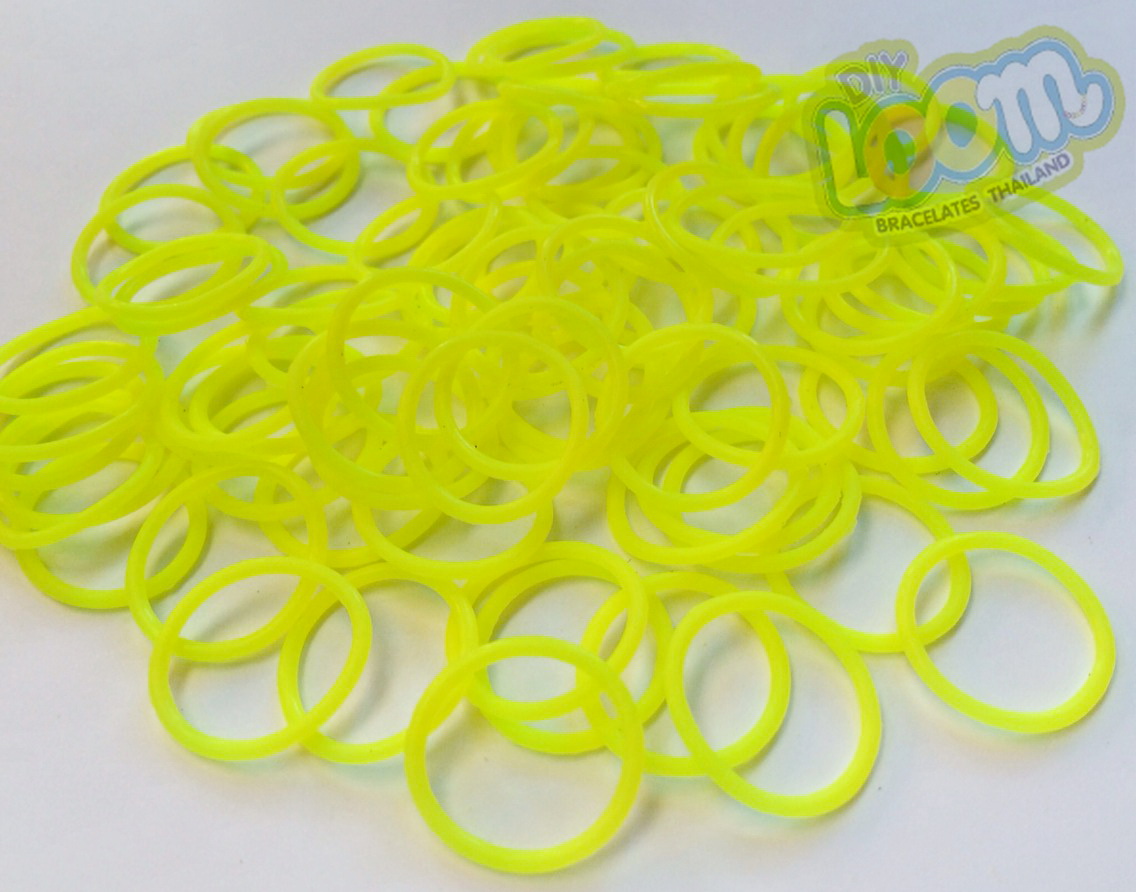 รุ่นลิมิเต็ดทรงโดนัท(Smaller Size) สีเหลืองนีออน 300 เส้น (DY)