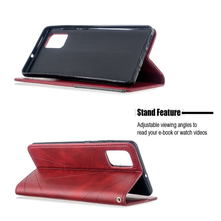 Case Samsung Galaxy A71 / Pre-order * เคสรูปแบบทางเรขาคณิตหนัง ช่องเสียบ ID / บัตรเครดิตในตัว *