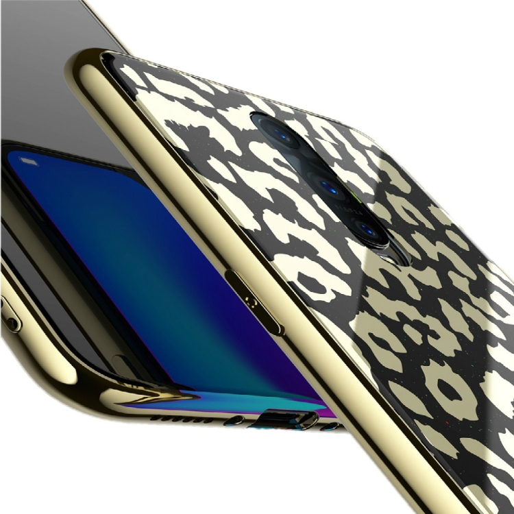 Case OPPO R17 Pro / Pre-Order * เคสป้องกันกระจกแบบอ่อนไฟฟ้าลายเสือดาว ออกแบบที่หรูหราและมีสไตล์ *