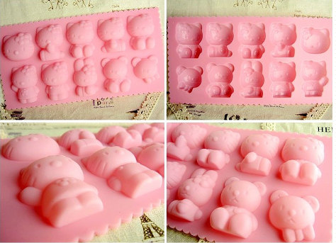 แม่พิมพ์ซิลิโคน hello kitty 10 ช่อง