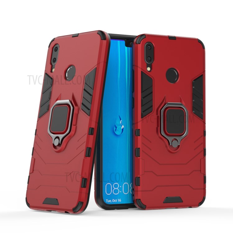 Case Huawei Y9 2019 / Pre-orde * เคส PC + TPU ไฮบริด แหวนนิ้ว + ขา *