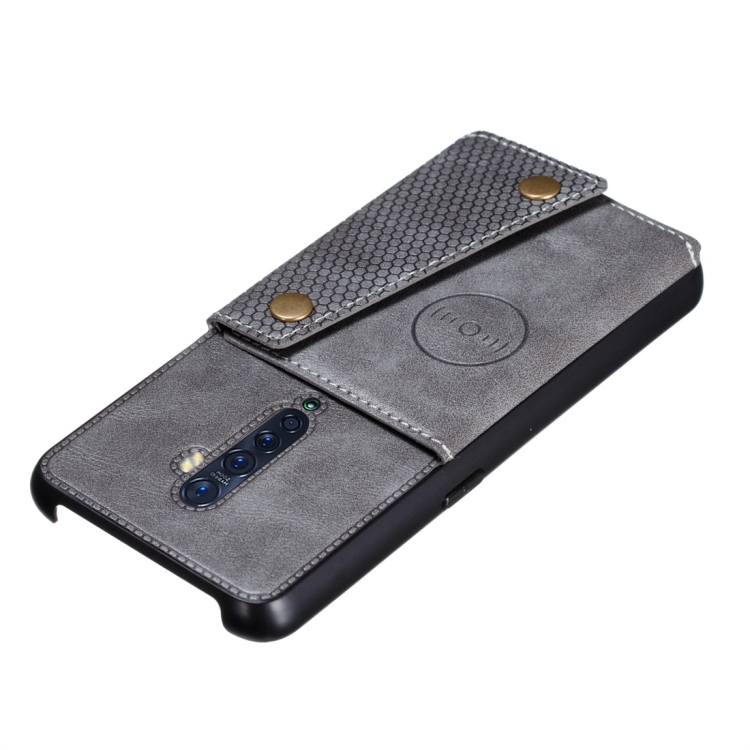 Case OPPO Reno 2 # พรีออเดอร์ * เคสกันกระแทกแม่เหล็ก PU TPU มีช่องเสียบการ์ด *