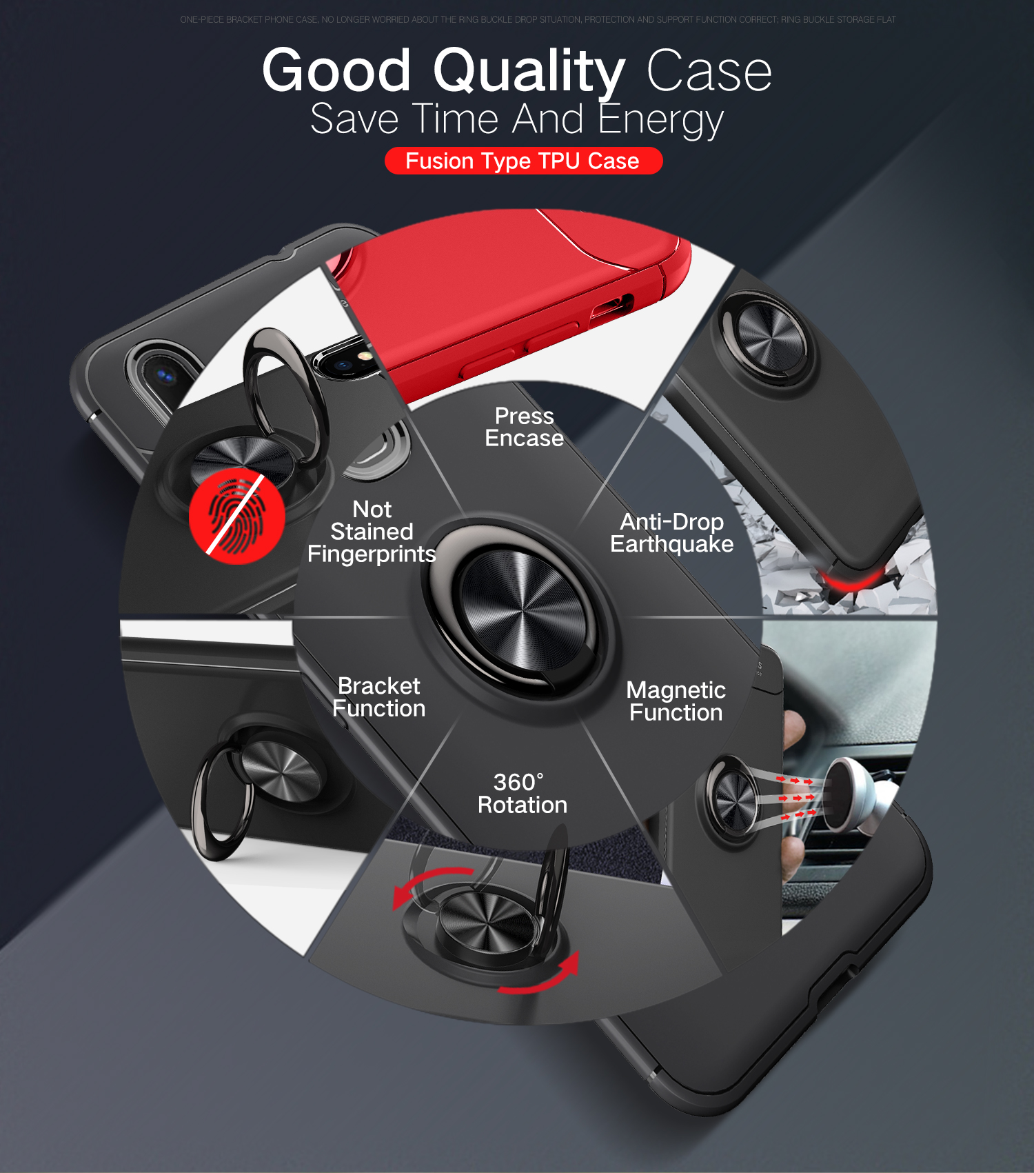 Case Huawei Nova 3i / Pre-Order * Finger Ring Kickstand (แผ่นโลหะแม่เหล็กแบบ Built-in) *