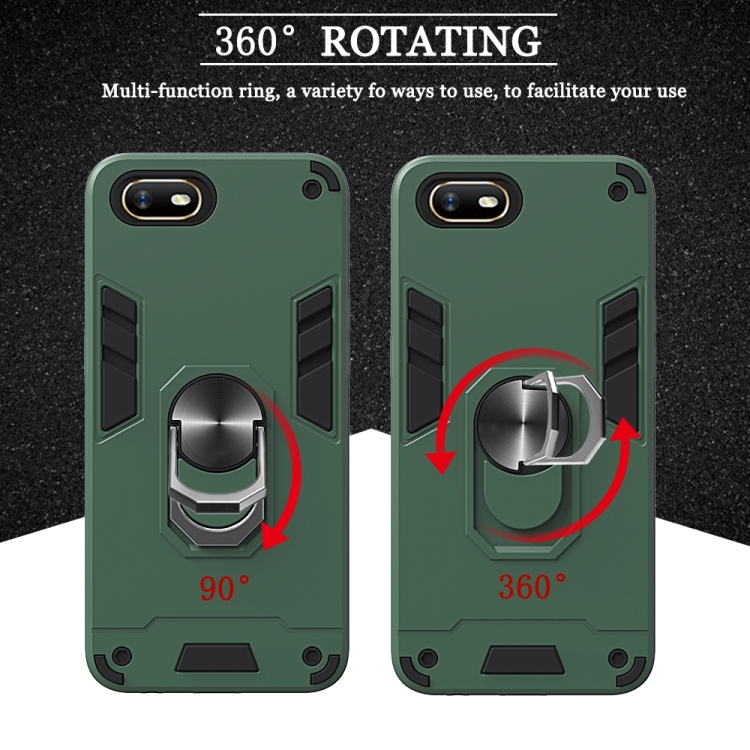 Case OPPO A3S / Pre-order * 2 in 1 Armor Series PC + เคสป้องกัน TPU พร้อมที่วางแหวน *