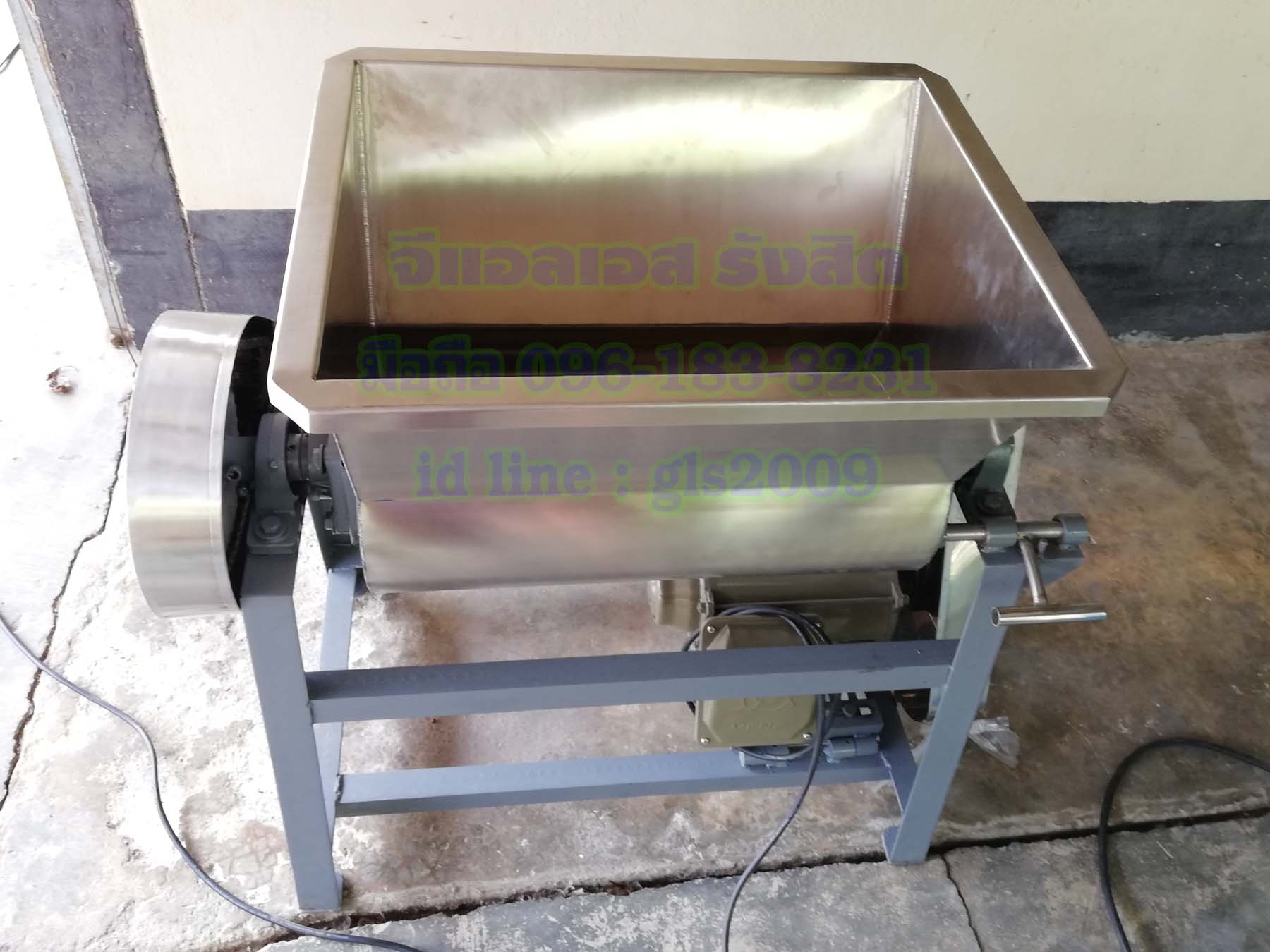 เครื่องนวดแป้งขนมจีนถังสแตนเลสอ๊าคก้อนแขนสแตนเลส