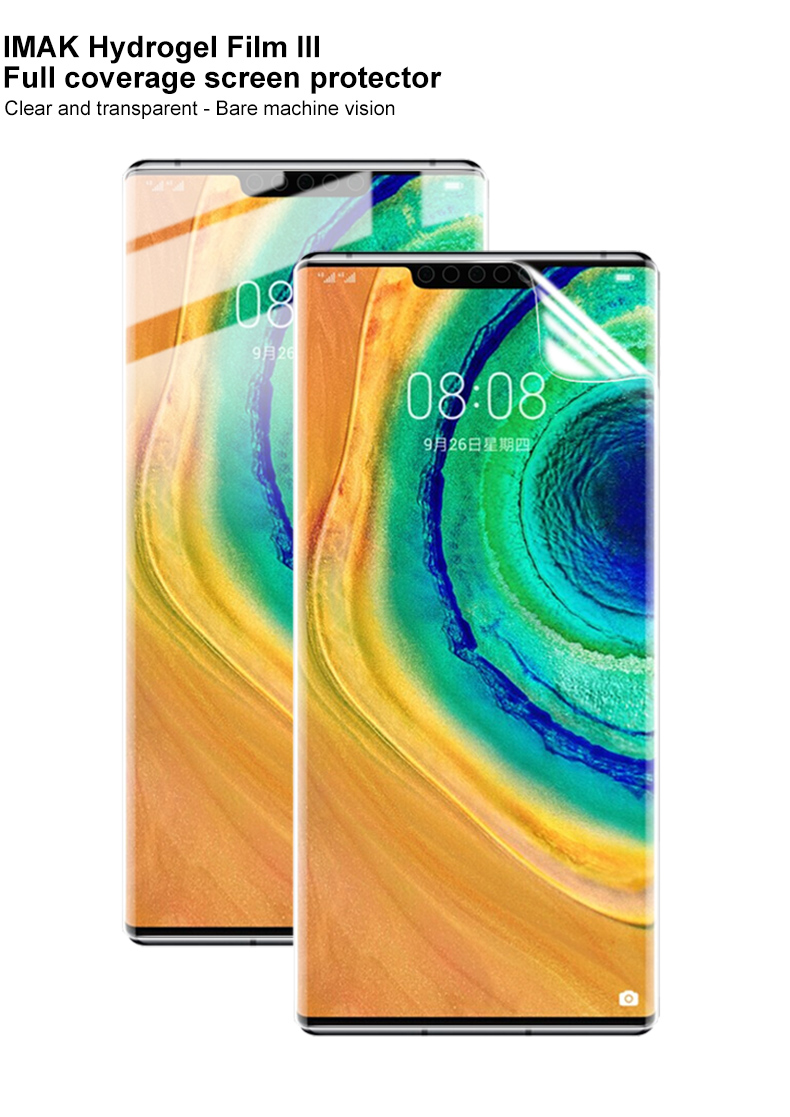 ฟิล์มกันรอย Huawei Mate 30 Pro / Pre-order * 2 ชิ้น / เซ็ต IMAK ไฮโดรเจลฟิล์มเต็มครอบคลุมป้องกันหน้าจอ วัสดุไฮโดรเจลนิ่มผสมหลายชั้น *