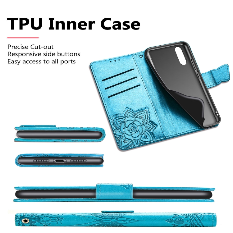 Case Vivo S1 / Pre-Order * ผีเสื้อรักดอกไม้ลายนูนแนวนอนพลิกซองหนังพร้อมตัวยึดและช่องเสียบการ์ดและกระเป๋าสตางค์และเชือกเส้นเล็ก *