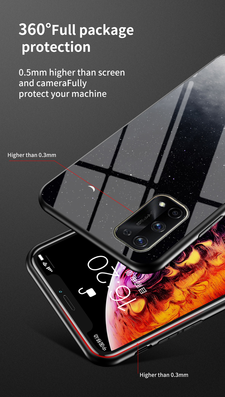 Case Realme 7 Pro / Pre-Order * เคสลาย Starry กระจกนิรภัยปกคลุมกันกระแทก *