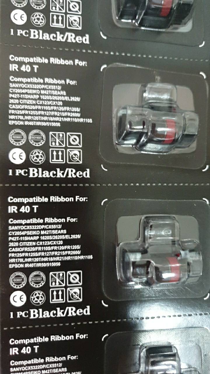 COMPUTE ผ้าหมึกเครื่องคิดเลขIR-40T / IR40T เทียบเท่า สีดำ-แดง อิงค์โรลเลอร์